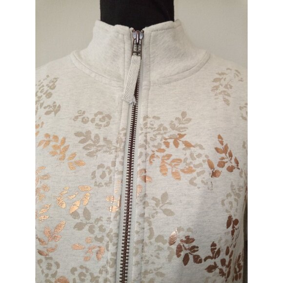 Zenergy by Chico's Tan Gold Zip Up Sweatshirt Size 2 (Large) - Picture 5 of 7